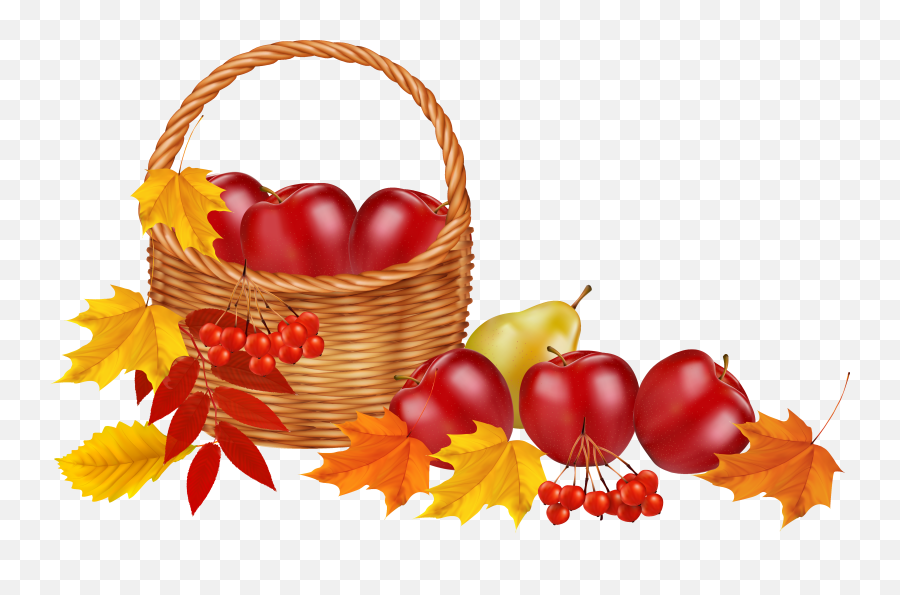 Library Of Falling Apple Picture - Basket Fall Apple Clipart Emoji,Fall Clipart Free