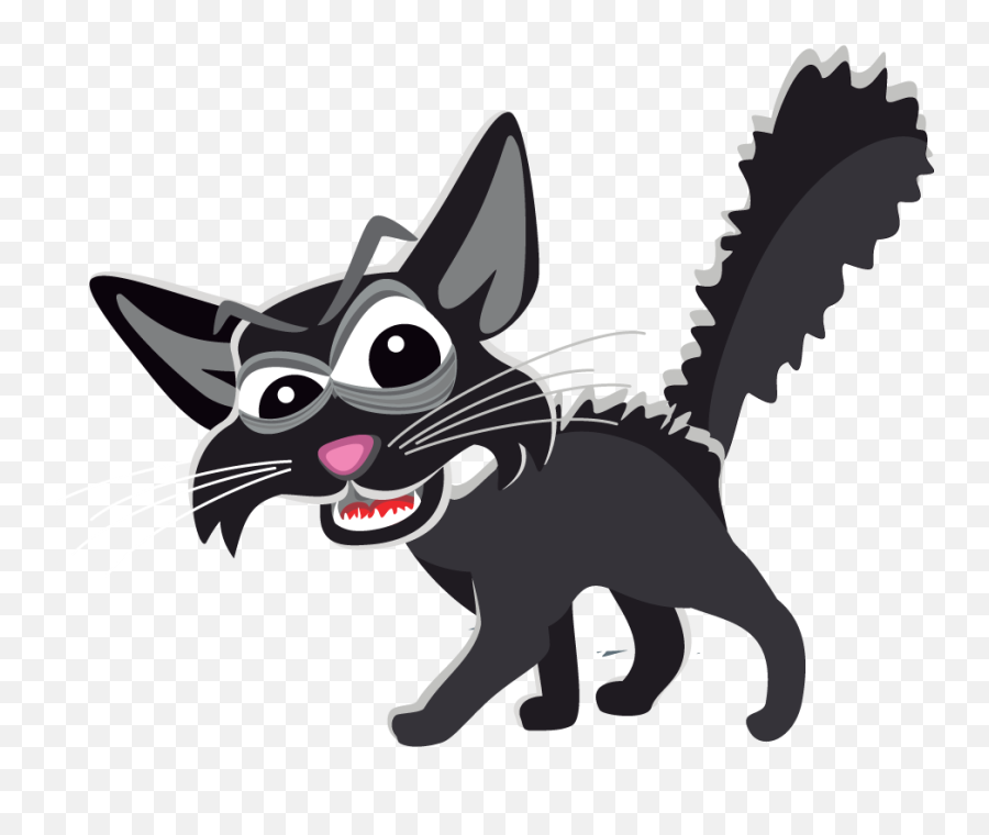 Download Hd Scary Looking Black Cat Clip Art Is Perfect For - Scary Cat Clipart Emoji,Black Cat Clipart