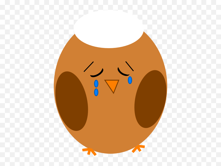 Sad Owl Brown Clip Art At Clker - Sad Owl Clipart Emoji,Sad Clipart