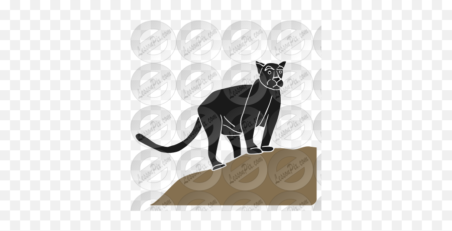 Panther Stencil For Classroom Therapy - Cat Emoji,Panther Clipart