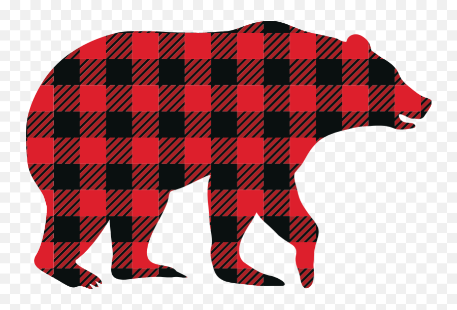 Family Name Buffalo Plaid Bear - Womenu0027s Perfect Tri Emoji,Buffalo Plaid Clipart