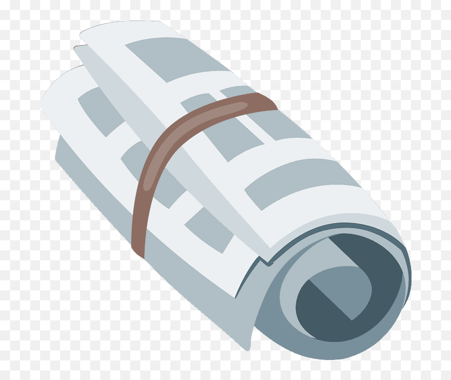 Rolled - Up Newspaper Emoji Clipart Free Download Transparent,Newspaper Transparent