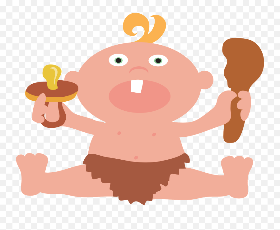 Caveman Baby Clipart - Happy Emoji,Baby Clipart