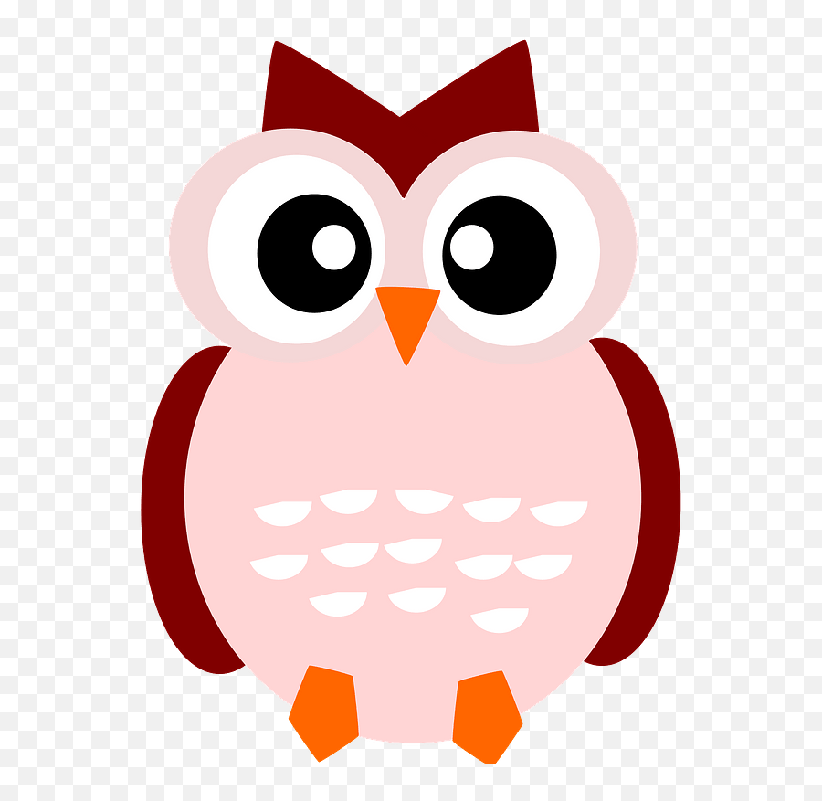Pink Owl With Wide Eyes Clipart Free Download Transparent Emoji,Wide Clipart