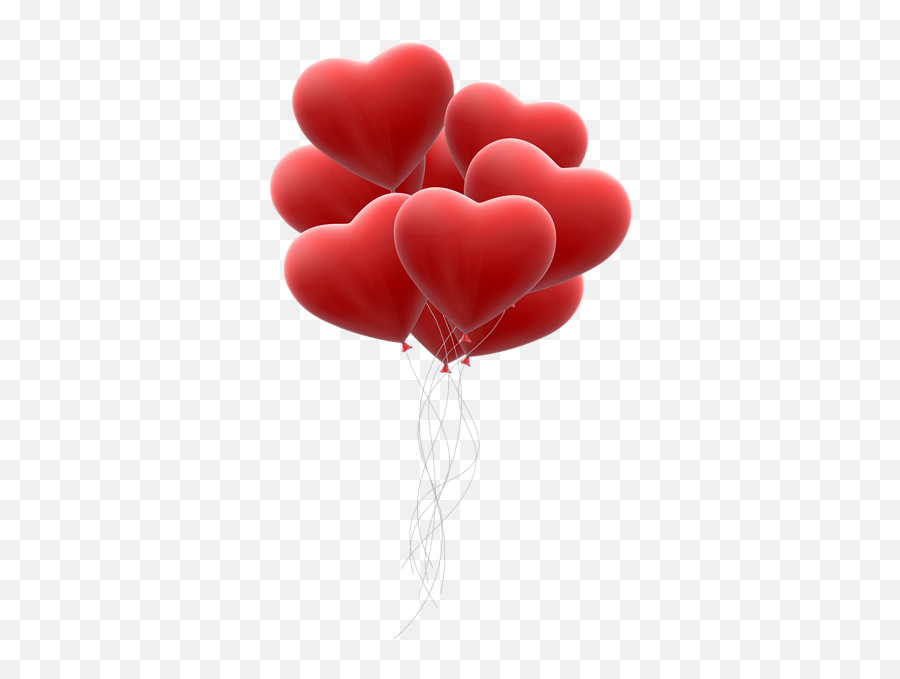 Red Hearts Balloon Bunch Transparent Clip Art Heart Emoji,Red Balloon Transparent