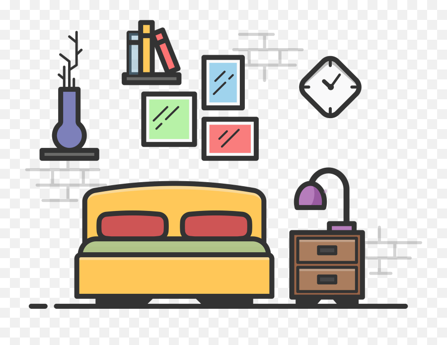 Bedroom Clipart Free Download Transparent Png Creazilla - Bedroom Clipart Emoji,Bed Clipart