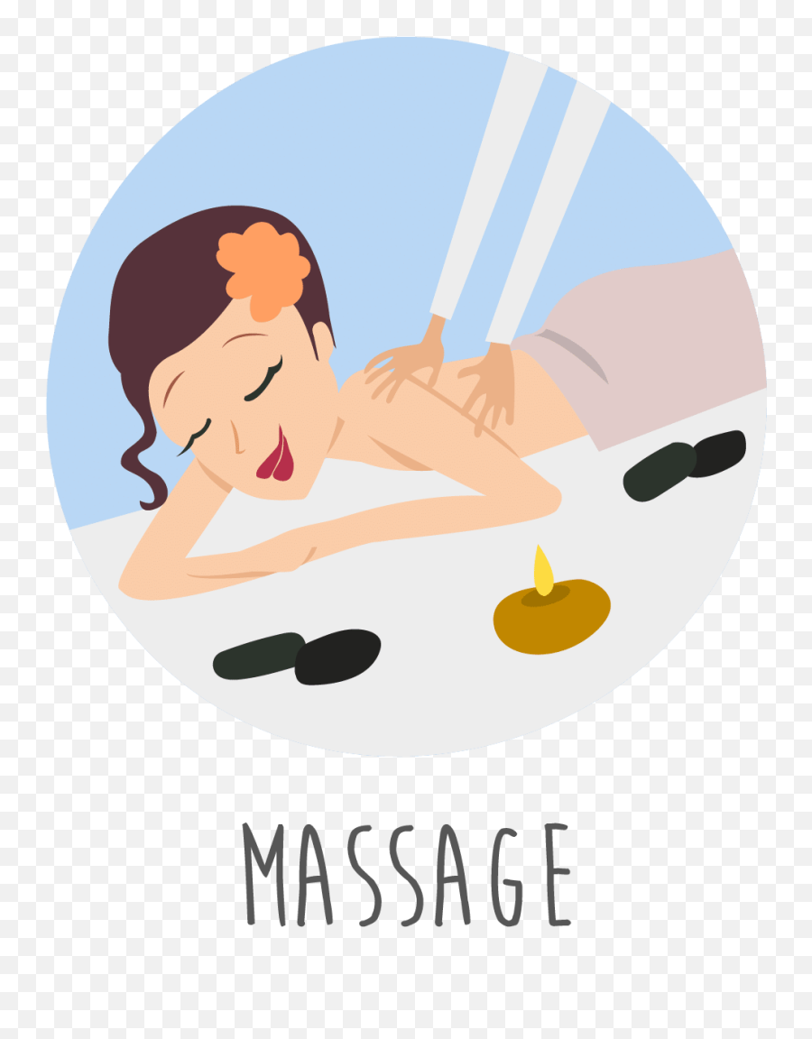 Massage Spa Cartoon Png Transparent Png - Relaxing Massage Clipart Emoji,Spa Clipart