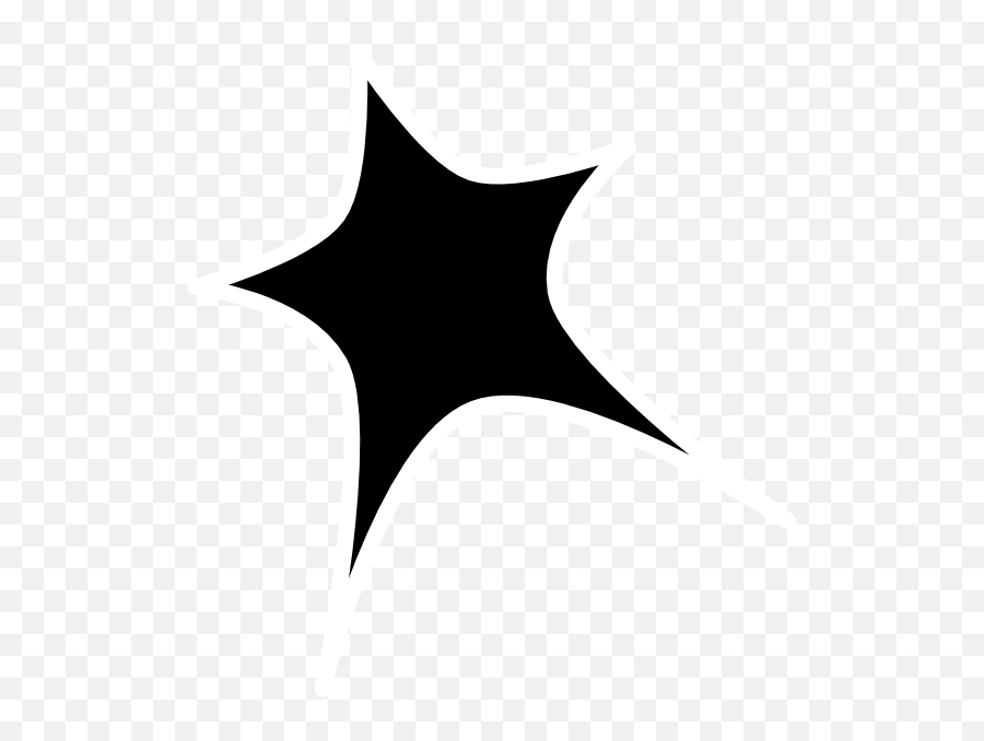 Black Star White Outline Clip Art At - Portable Network Graphics Emoji,Black Star Png