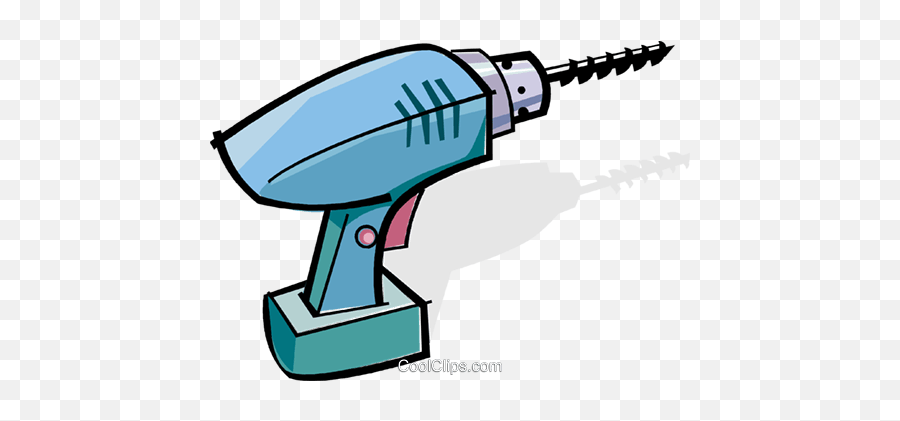 Cordless Drill Royalty Free Vector Clip Art Illustration - Tools Of Carpenter Clipart Emoji,Drill Clipart