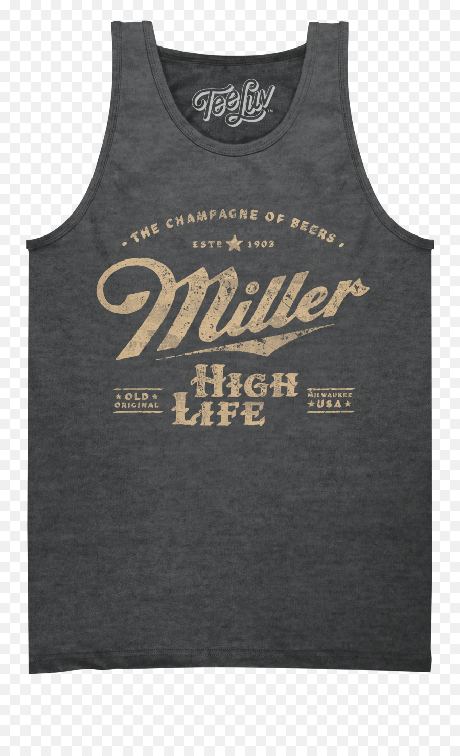 Beers Tank Top - Miller Beer Emoji,Miller High Life Logo