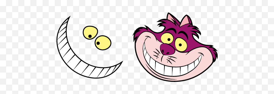 Alice In Wonderland Cheshire Cat Cursor - Cheshire Cat Cartoon Smile Emoji,Cheshire Cat Png
