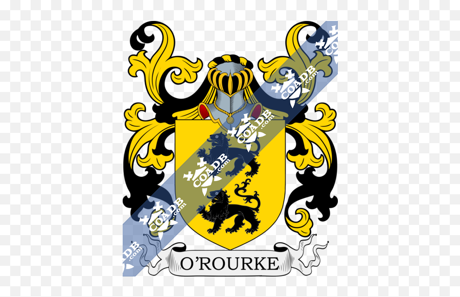 Orourke Family Crest Coat Of Arms And - Langston Family Crest Emoji,Crest Png