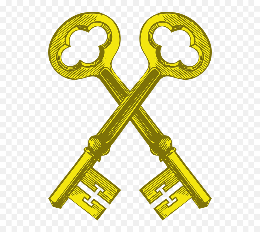 Keys Vintage Key Lock Old Antique - Skeleton Key Clip Key Lock Vintage Clipart Emoji,Lock And Key Clipart