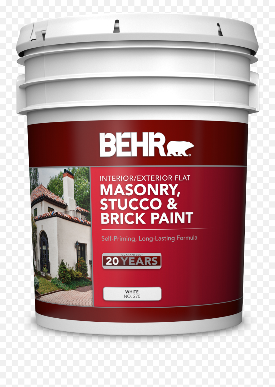 Interior Exterior Masonry Stucco And Brick Flat Paint - Behr Premium Plus Ultra Emoji,White Paint Png