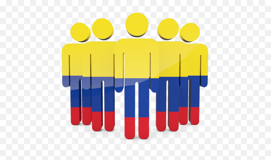 People Icon Illustration Of Flag Of Colombia Emoji,Colombian Flag Png