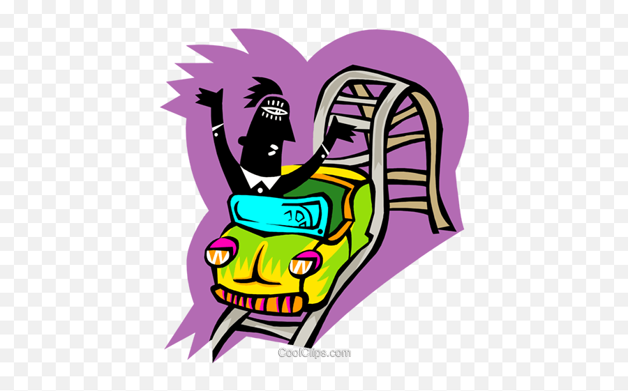 Roller Coaster Rider Royalty Free Vector Clip Art - Drawing Emoji,Roller Coaster Clipart