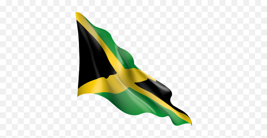 Waving Flag Of Jamaica Graphic Emoji,Jamaican Flag Png