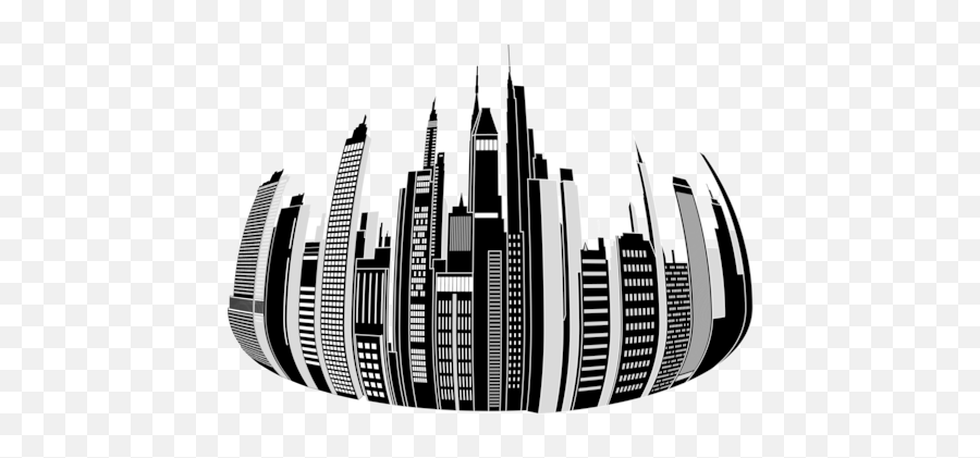 City Skyline Silhouette - Transparent City Skyline Hd Png Emoji,City Silhouette Transparent
