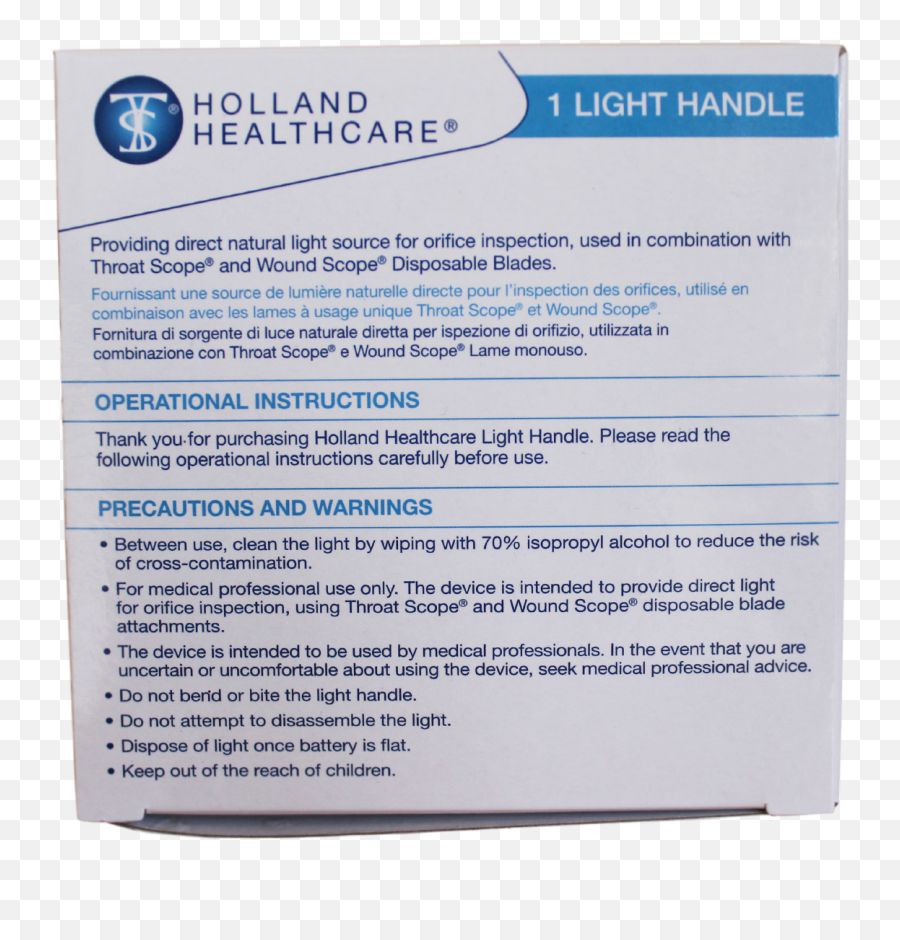 Throat Scope Illuminating Handle Holland Healthcare Emoji,Scope Transparent