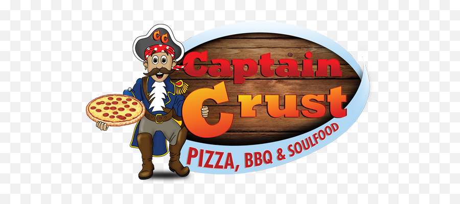 Captain Crust Pizza Emoji,Cartoon Pizza Logo