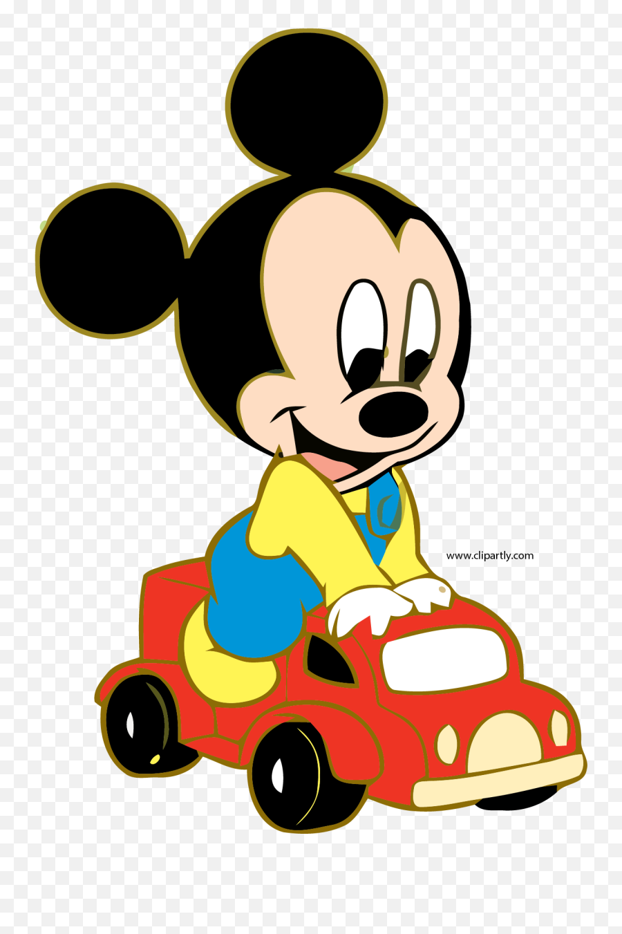 Download Mickey Toy Car Driving Clipart - Mickey Drives A Car Emoji,Mickey Clipart