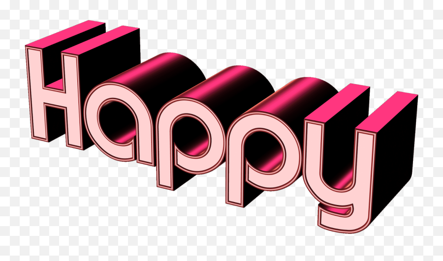Happy 3d Text Transparent Backgrounds - Happy Birthday Png 3d Background Emoji,Transparent Backgrounds