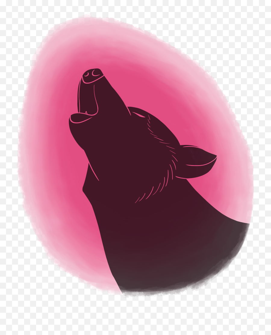 Download Howling Wolf Silhouette - Illustration Emoji,Wolf Silhouette Png