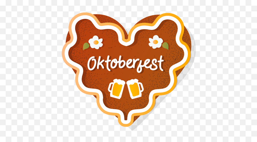 Lettering Gingerbread Heart Oktoberfest - Transparent Png Language Emoji,Oktoberfest Clipart