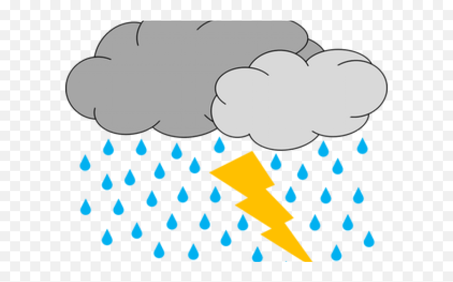 Thunder Clipart Bad Weather - Thunder And Lightning Clipart Emoji,Thunder Clipart