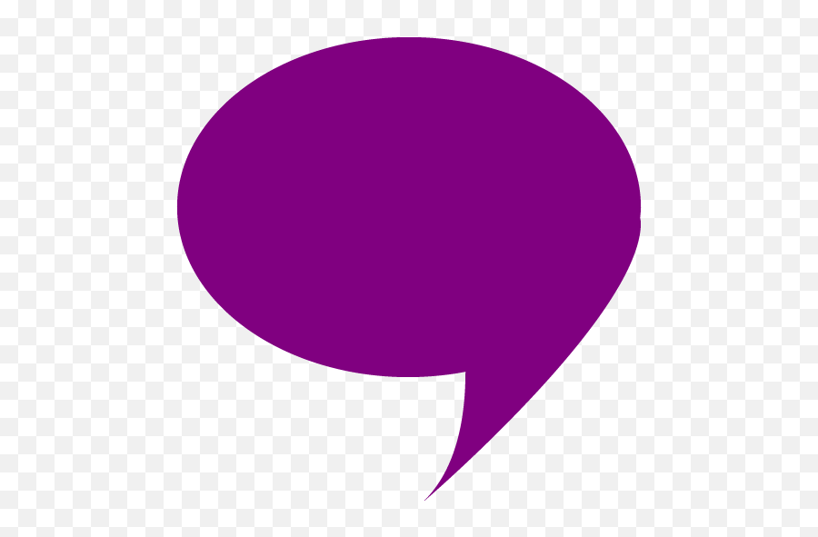 Purple Speech Bubble 4 Icon - Girly Emoji,Bubble Transparent