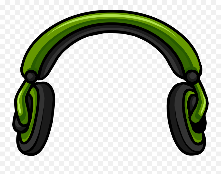 Green Headphones Clip Art Png - Headphones Clip Art Png Emoji,Headphones Clipart