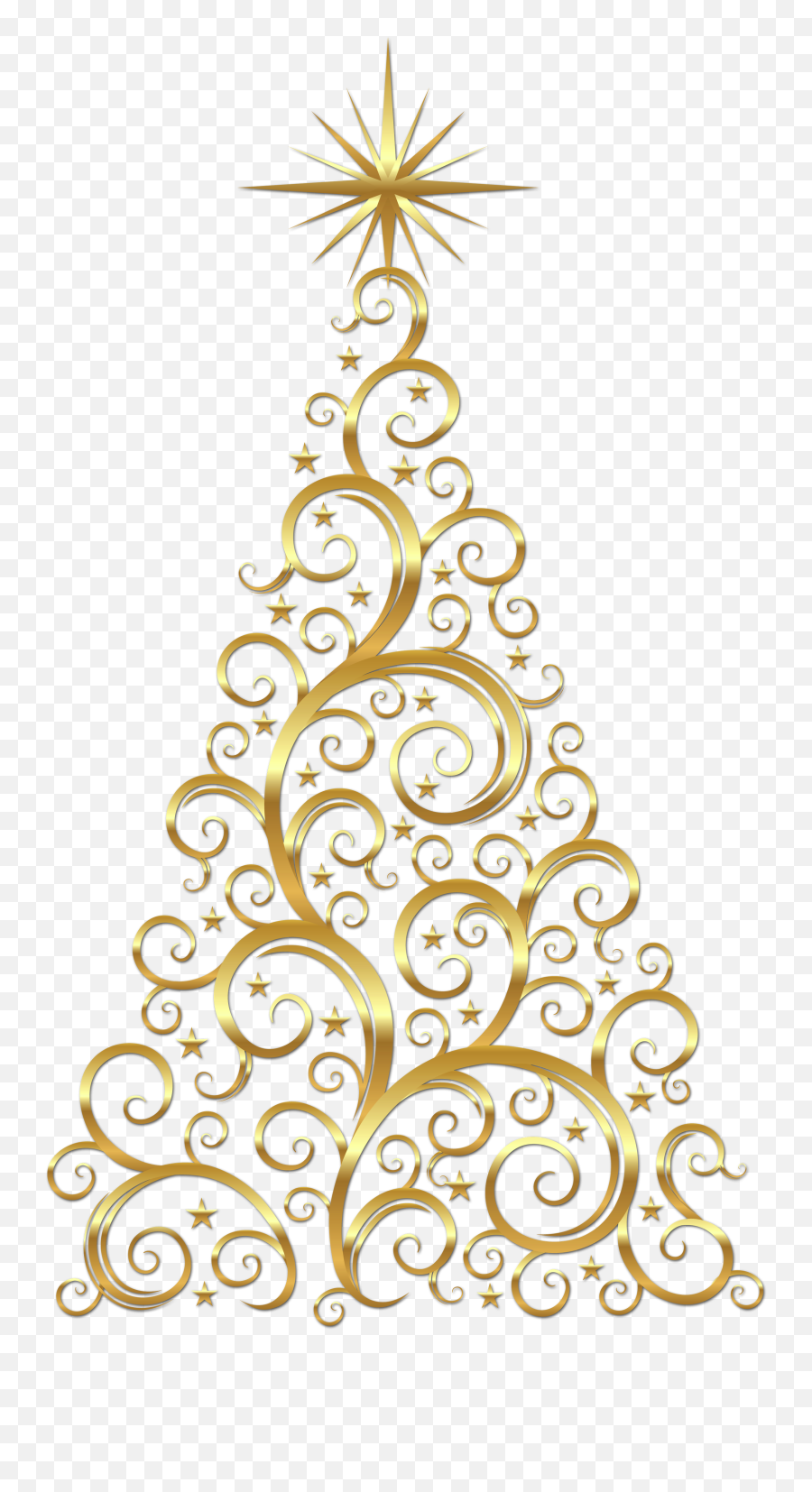 Gold Christmas Tree Png - Gold Christmas Tree Clipart Emoji,Christmas Tree Clipart