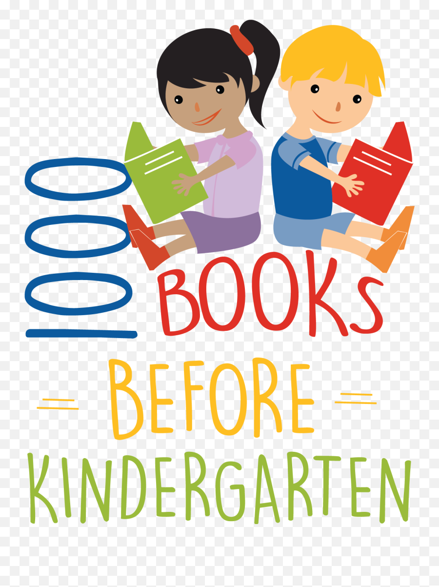 Library Clipart Kindergarten - 1000 Books Before 1000 Books Before Kindergarten Emoji,Kindergarten Graduation Clipart