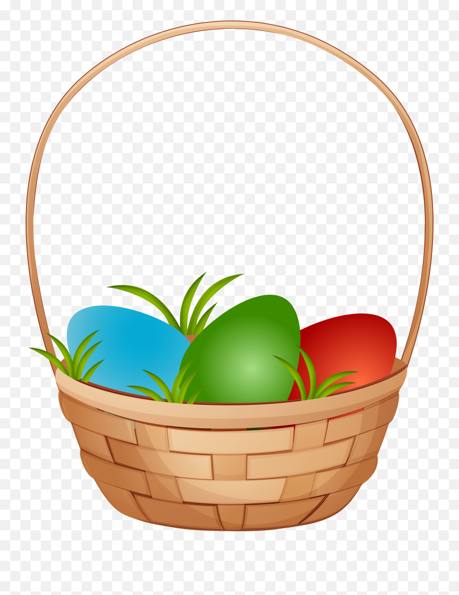 Library Of Kids Easter Basket Free Png Files Clipart - Transparent Background Easter Egg Basket Png Emoji,Basket Clipart
