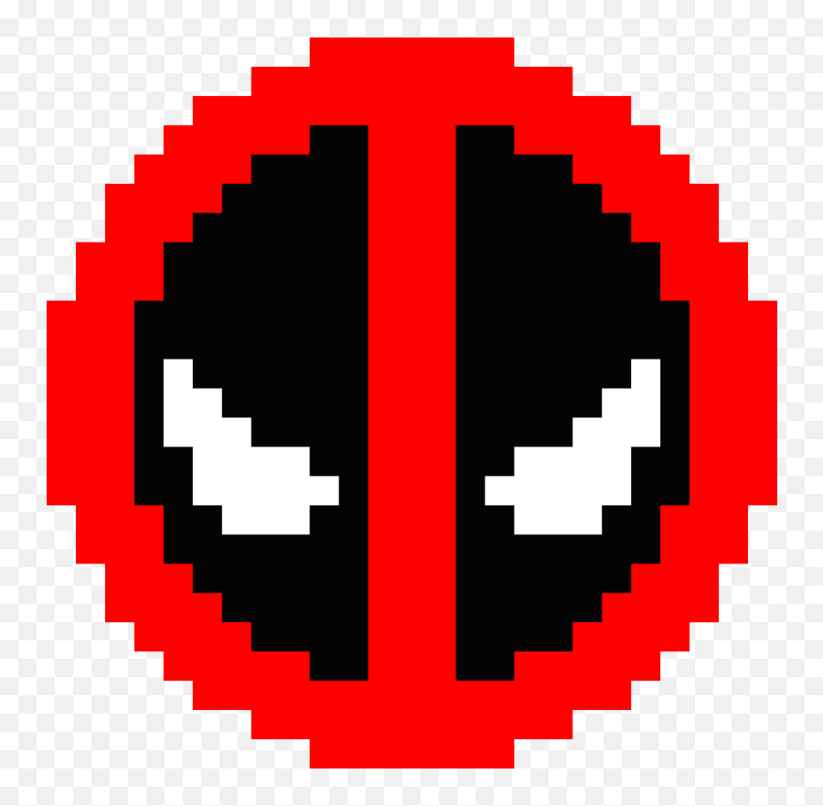 Deadpool Pixel Art By Xzavieryt Deadpool Pixel Art - Deadpool Logo Pixel Art Emoji,Deadpool Logo