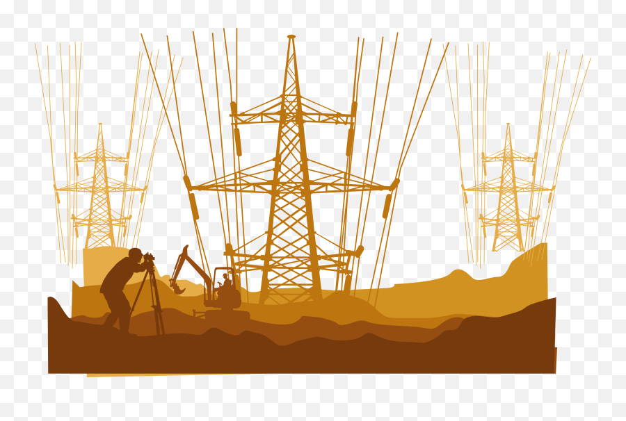 Download Cable High Vector Electrical Voltage High - Voltage Electrical Tower Png Transparent Emoji,Electricity Png