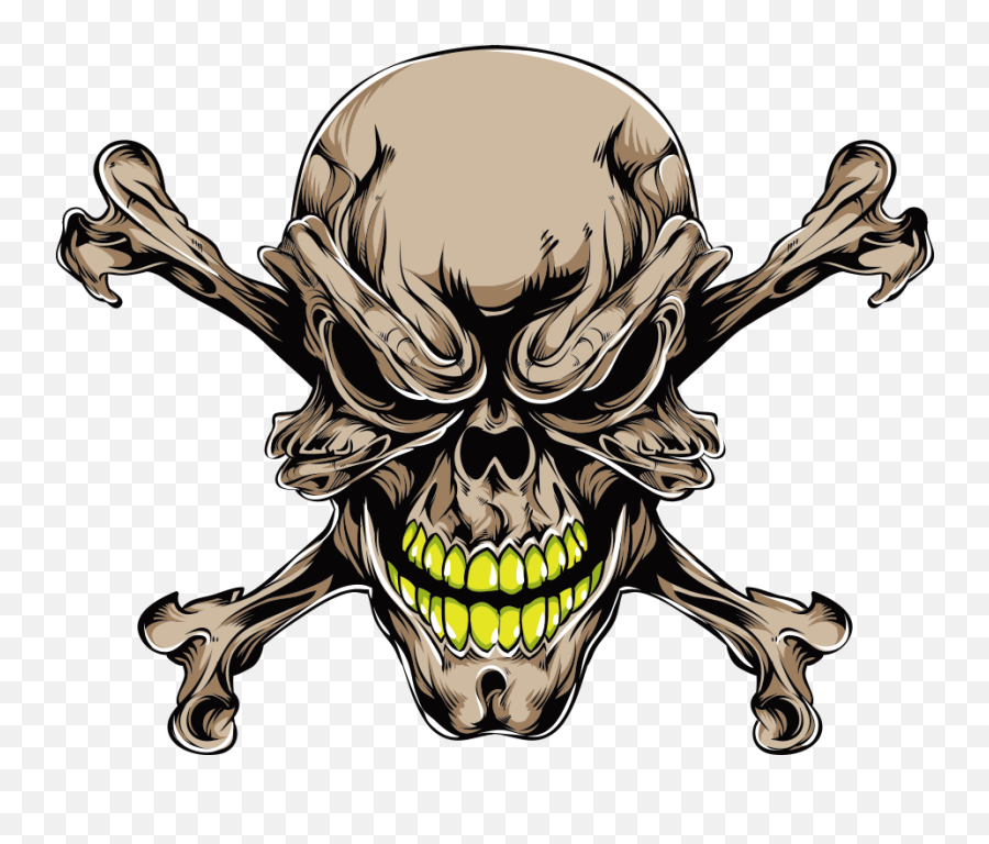 Download Tattoo Prints Skull Brown Bones Vector Human - Dog Skull Bone Vector Emoji,Human Clipart