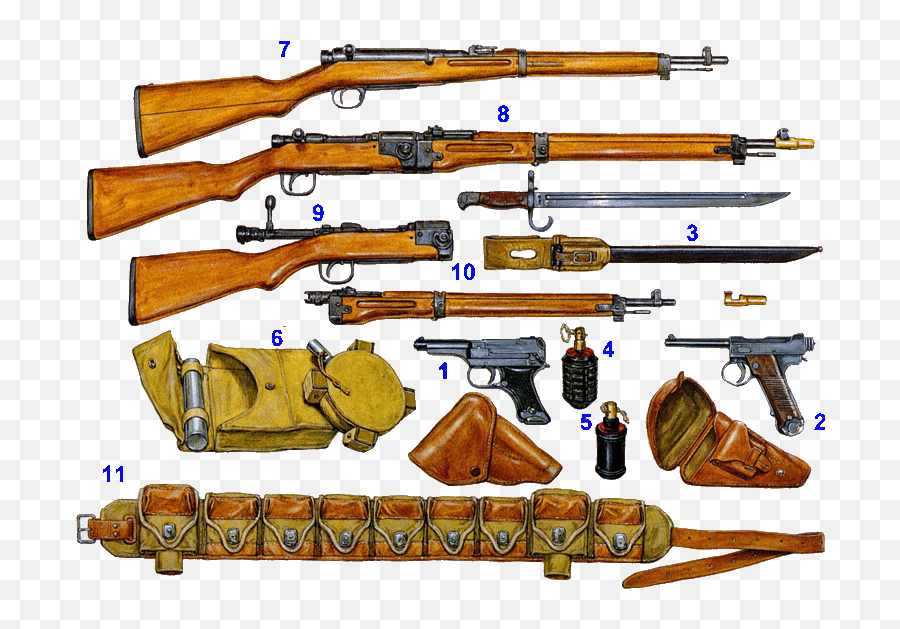 Clipart Gun Ww1 Gun Clipart Gun Ww1 Gun Transparent Free - Armas De Japon En La Segunda Guerra Mundial Emoji,Rifle Clipart