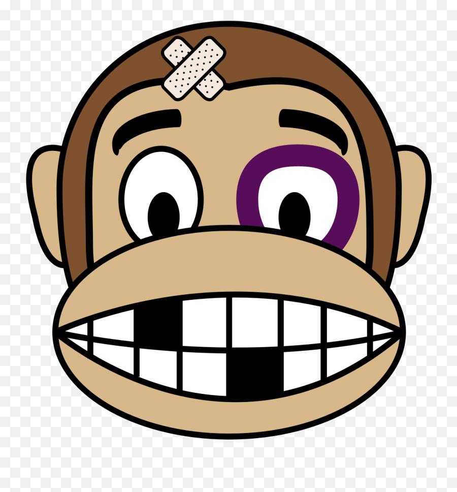 Clipart - Beat Up Monkey Cartoon Emoji,Emoji Clipart