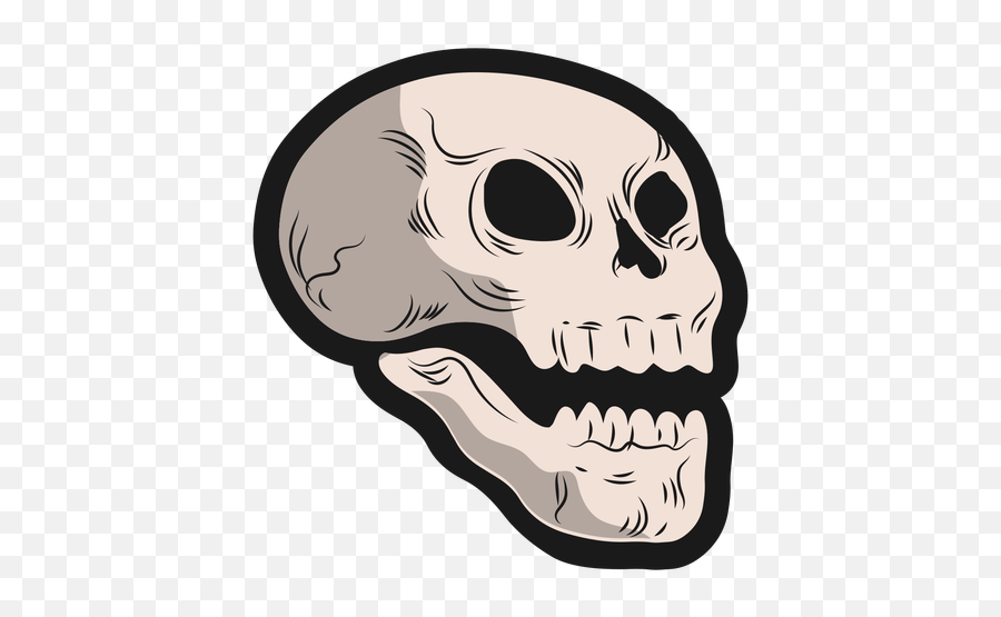 Laughing Skull Sticker - Transparent Png U0026 Svg Vector File Scary Emoji,Skull Transparent Background