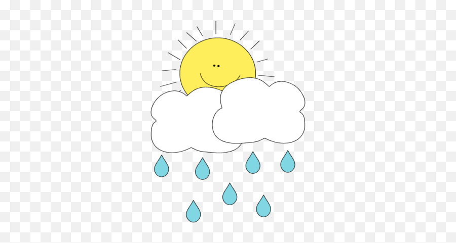Sun Behind Rain Cloud Clip Art - Sun Behind Rain Cloud Image Sun Rain Cloud Clipart Emoji,Rain Clipart