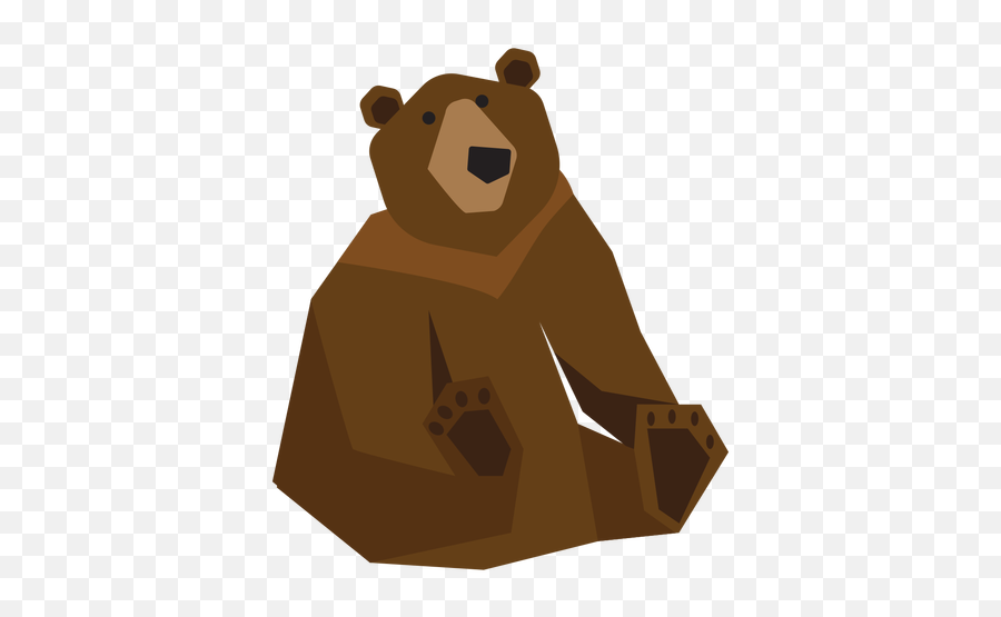 Grizzly Bear Sitting Illustration - Happy Emoji,Grizzly Bear Png