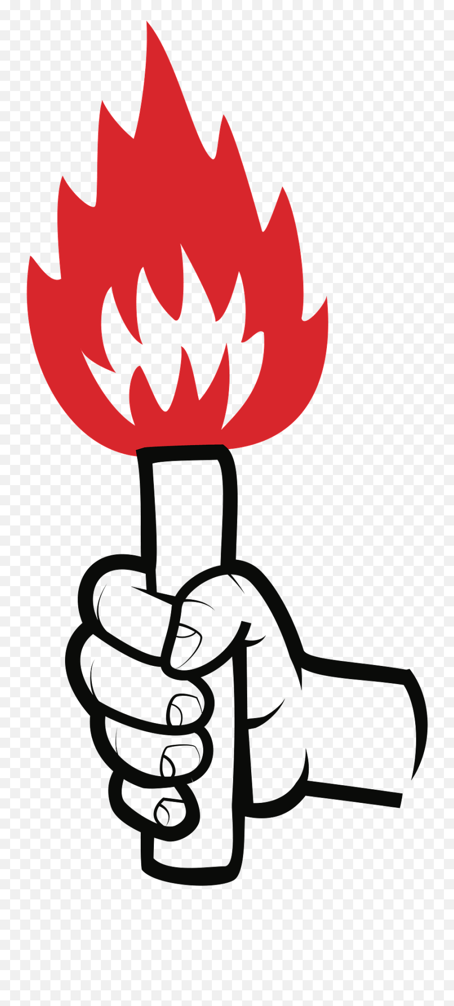 Hand Holding A Torch Clipart Free Download Transparent Png - Red Hand Flare Png Emoji,Torch Png