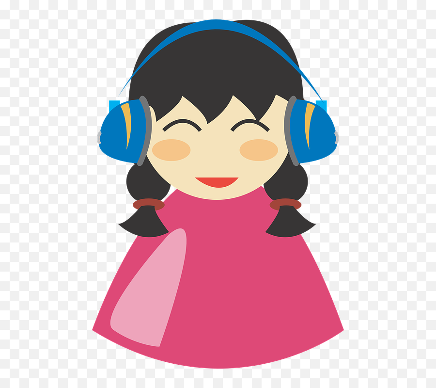 Girl With Headphone Clip Art At Clker - Listening Clipart Headphones Png Emoji,Headphones Clipart
