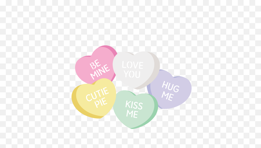 Valentine Conversation Hearts Svg - Svg Files Conversation Hearts Svg Emoji,Candy Heart Clipart