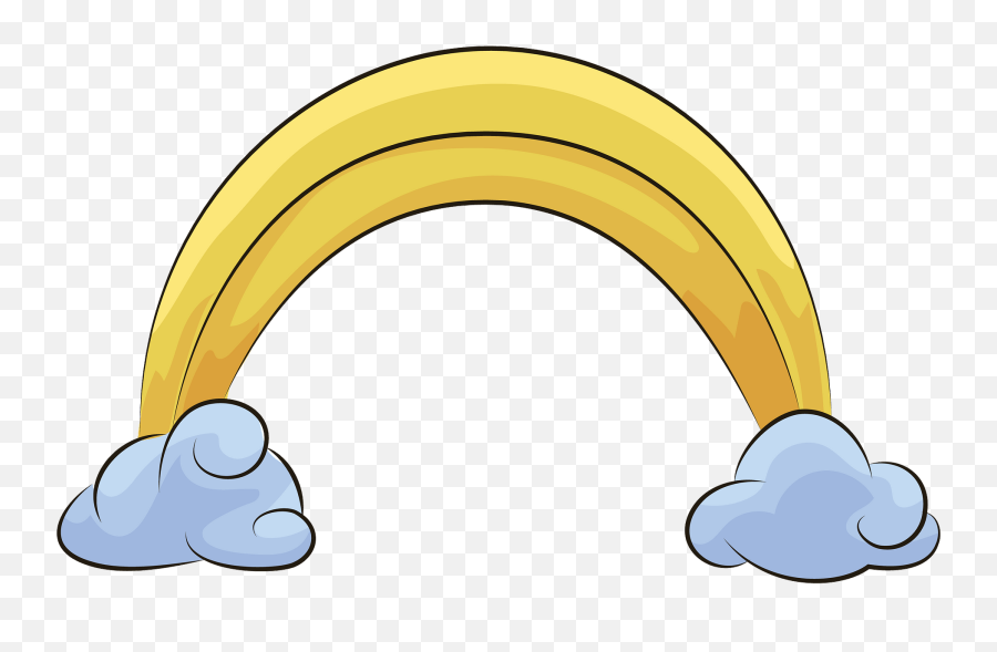 Clouds And Rainbow Clipart - Clipart Yellow Rainbow Emoji,Rainbow Clipart