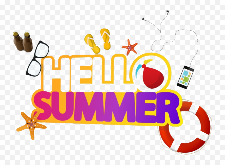 Hello Summer Png Clipart - Hello Summer On Transparent Emoji,Hello Summer Clipart