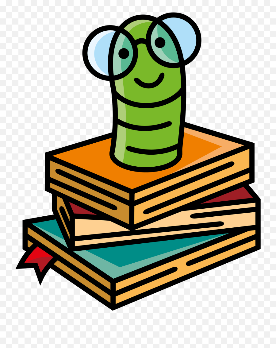 Book Worm Clipart - Book Worm Clipart Emoji,Bookworms Clipart