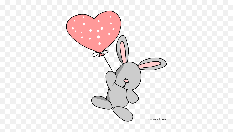Free Balloon Clip Art Images Color And - Rabbit Hang Balloon Clipart Emoji,Cute Bunny Clipart