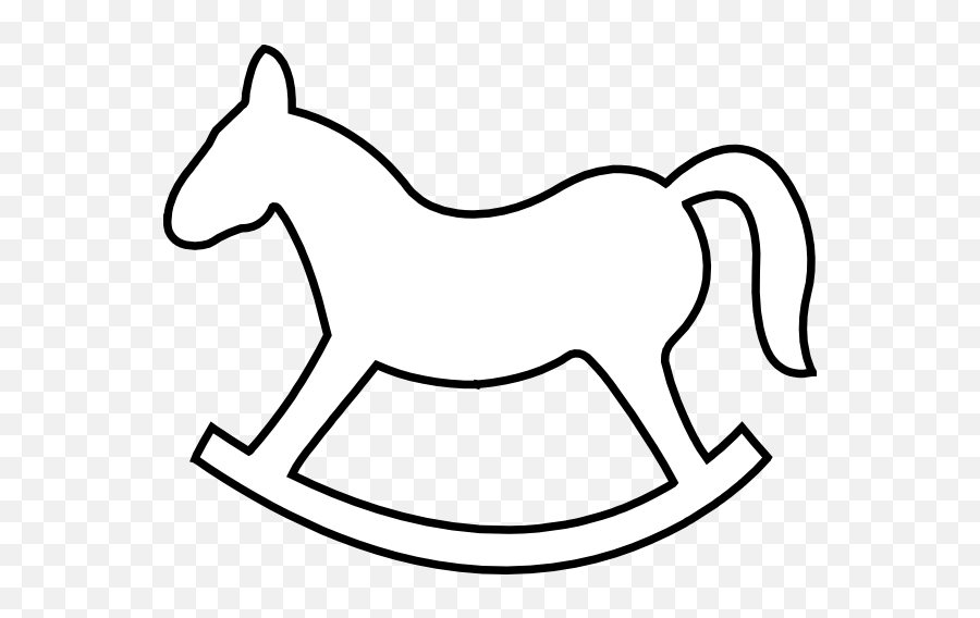 Rocking Horse Outline Clip Art At Clker Emoji,Rocking Horse Clipart